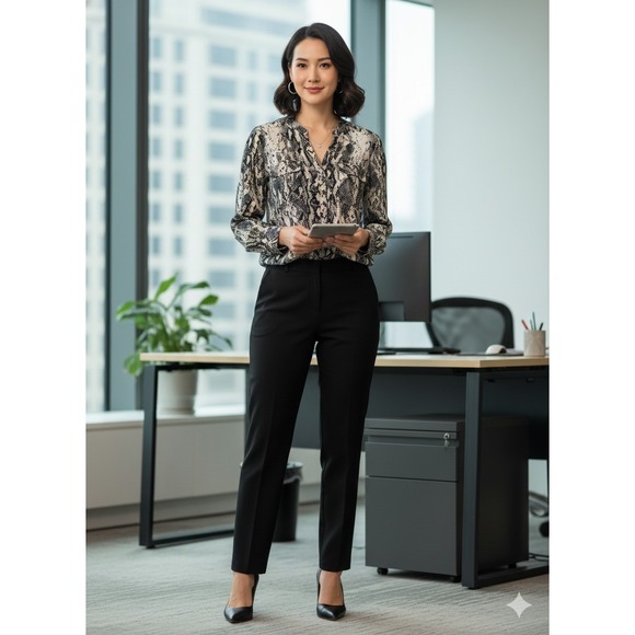 Calvin Klein Snakeskin Button Up Blouse. Lagonlook, Cottagecore,‎ Academia, Y2K, - Picture 2 of 10